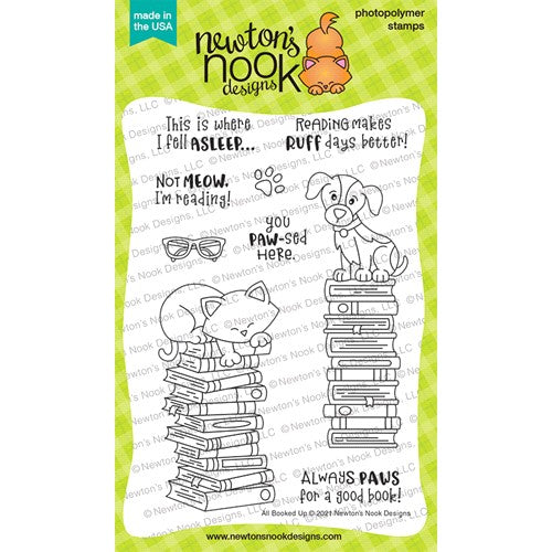 Simon Says Stamp! Newton's Nook Designs ALL BOOKED UP Clear Stamps NN2111S02