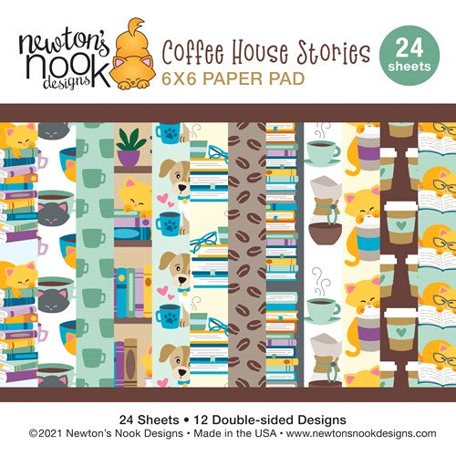 Simon Says Stamp! Newton's Nook Designs COFFEE HOUSE 6X6 Paper Pad NN2111P01