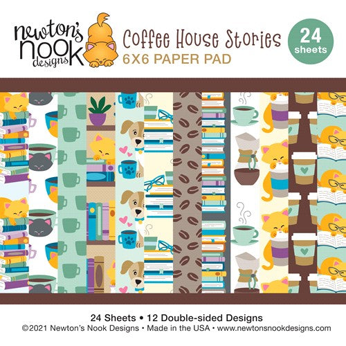 Simon Says Stamp! Newton's Nook Designs COFFEE HOUSE 6X6 Paper Pad NN2111P01