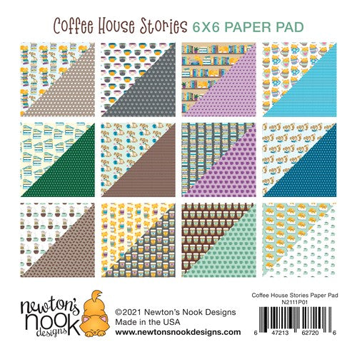 Simon Says Stamp! Newton's Nook Designs COFFEE HOUSE 6X6 Paper Pad NN2111P01