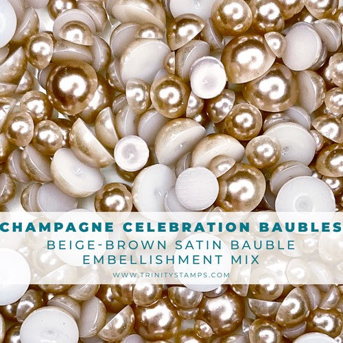 Simon Says Stamp! Trinity Stamps CHAMPAGNE CELEBRATION SATIN BAUBLES Embellishment Box tsb222