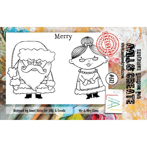 Simon Says Stamp! AALL & Create MR. AND MRS. CLAUS A7 Clear Stamps aall612