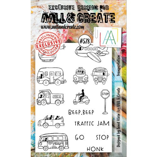 Simon Says Stamp! AALL & Create TRANSPORTATION A6 Clear Stamps aall578*