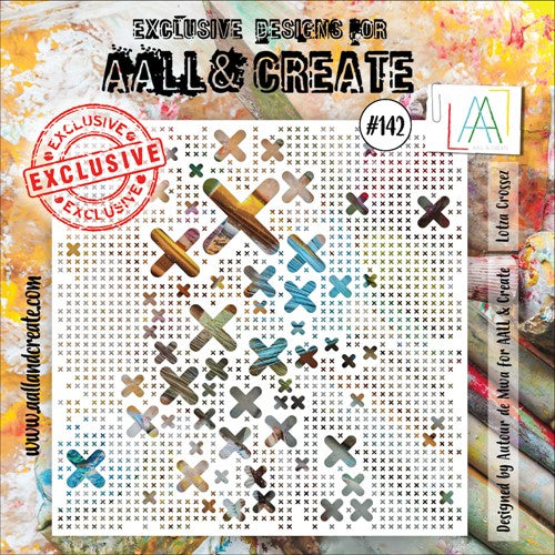 Simon Says Stamp! AALL & Create LOTZA CROSSEZ 6x6 Stencil aal142