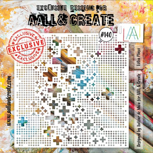 Simon Says Stamp! AALL & Create LOTZA PLUSEZ 6x6 Stencil aal140