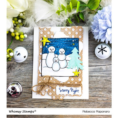 Simon Says Stamp! Whimsy Stamps FADOODLE STARRY NIGHT Clear Stamps CWSD172a*