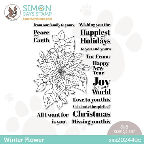 Simon Says Stamp! Simon Says Clear Stamps WINTER FLOWER sss202449c
