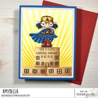 Simon Says Stamp! Stamping Bella MINI ODDBALL SUPERHERO Cling Stamps eb1083