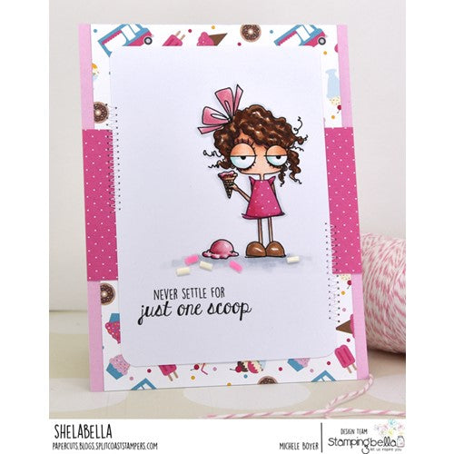 Simon Says Stamp! Stamping Bella MINI ODDBALL WITH ONE SCOOP Cling Stamps eb1085
