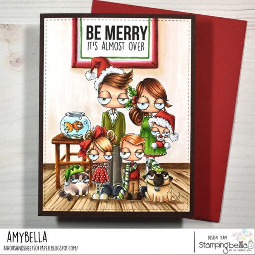 Simon Says Stamp! Stamping Bella ODDBALL CHRISTMAS PARENTS Cling Stamps eb1089