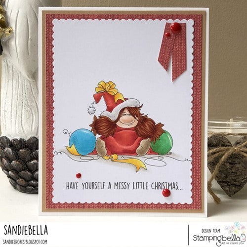 Simon Says Stamp! Stamping Bella MESSY CHRISTMAS GNOME Cling Stamps eb1076*