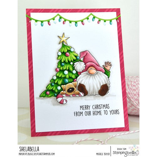 Simon Says Stamp! Stamping Bella THE GNOME AND THE CHRISTMAS TREE Cling Stamps eb1100