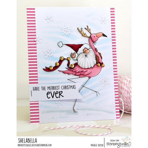 Simon Says Stamp! Stamping Bella THE GNOME AND THE FLAMINGO Cling Stamps eb1101