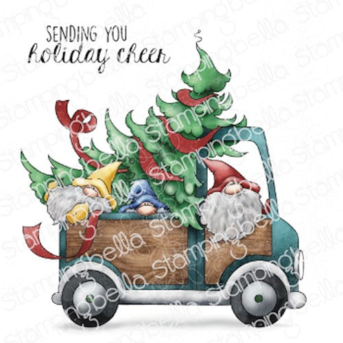 Simon Says Stamp! Stamping Bella THREE GNOMES AND A PICKUP TRUCK Cling Stamps eb1103