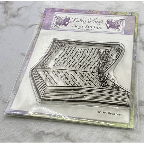 Simon Says Stamp! Fairy Hugs OPEN BOOK Clear Stamp FHS-308