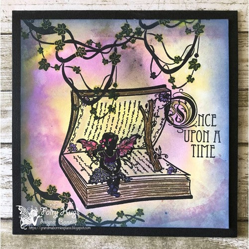 Simon Says Stamp! Fairy Hugs OPEN BOOK Clear Stamp FHS-308