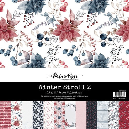 Simon Says Stamp! Paper Rose WINTER STROLL 2.0 12x12 Paper Pad 24319