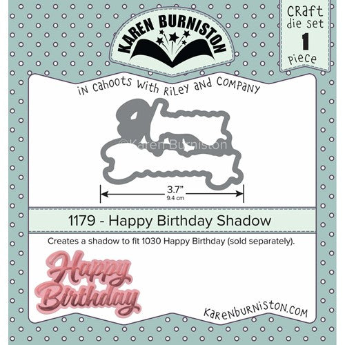 Simon Says Stamp! Karen Burniston HAPPY BIRTHDAY SHADOW Die 1179