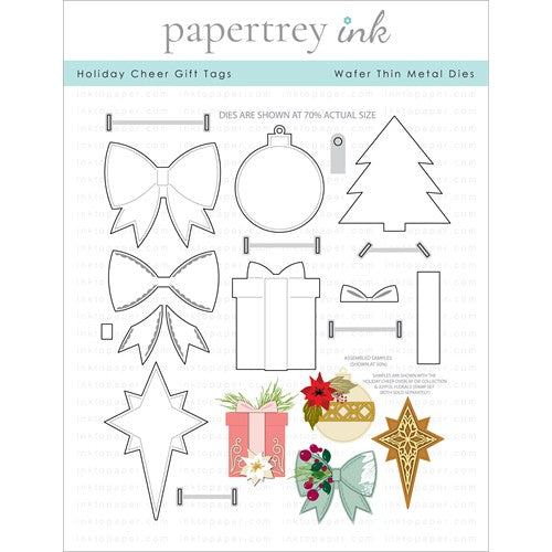 Simon Says Stamp! Papertrey Ink HOLIDAY CHEER GIFT TAGS Dies PTI-0371