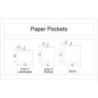 Simon Says Stamp! Stamp N Storage 8.5x11 LANDSCAPE PAPER STORAGE POCKETS 41186
