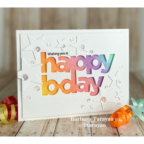 Simon Says Stamp! CZ Design Wafer Dies HAPPY B DAY czd154