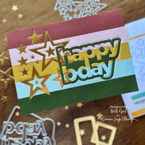 Simon Says Stamp! CZ Design Wafer Dies HAPPY B DAY czd154