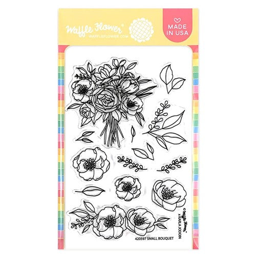 Simon Says Stamp! Waffle Flower SMALL BOUQUET Clear Stamps 420597*