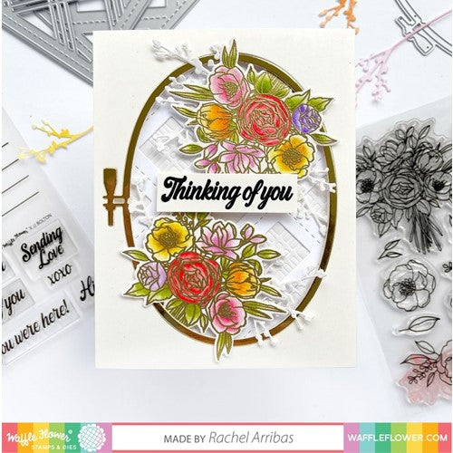 Simon Says Stamp! Waffle Flower SMALL BOUQUET Clear Stamps 420597*