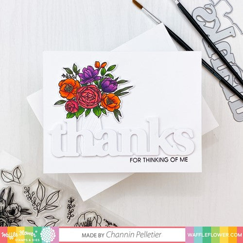 Simon Says Stamp! Waffle Flower SMALL BOUQUET Clear Stamps 420597*