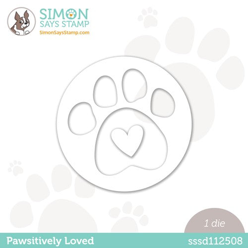 Simon Says Stamp! Simon Says Stamp PAWSITIVELY LOVED Wafer Dies sssd112508