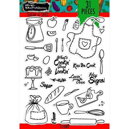 Simon Says Stamp! Brutus Monroe SUGAR AND SPICE Clear Stamps bru8169*