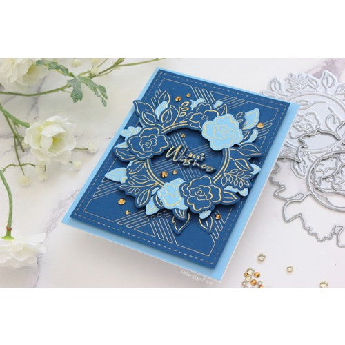 Simon Says Stamp! Simon Says Stamp SKETCHED ROSE WREATH Hot Foil Plates and Dies s748 | color-code:ALT0