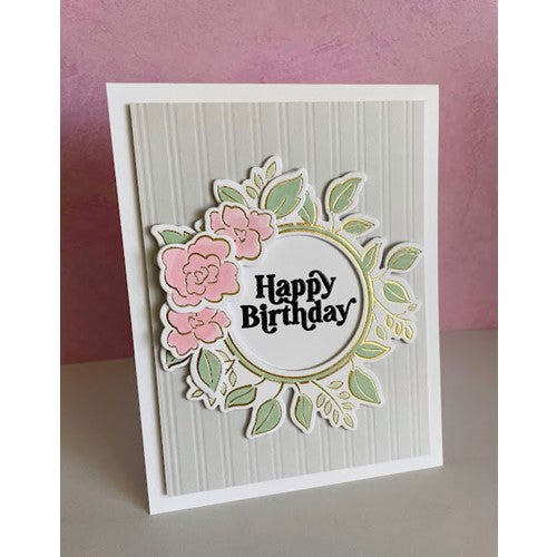 Simon Says Stamp! Simon Says Stamp SKETCHED ROSE WREATH Hot Foil Plates and Dies s748 | color-code:ALT8