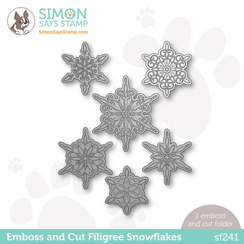 Simon Says Stamp! Simon Says Stamp Emboss and Cut Folder FILIGREE SNOWFLAKE sf241
