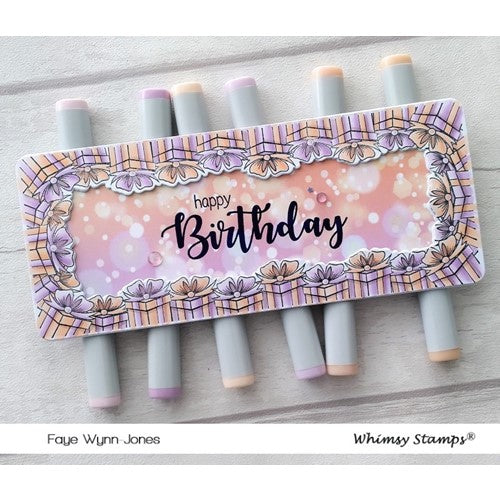 Simon Says Stamp! Whimsy Stamps SLIMLINE CHAMPAGNE 8.5 x 3.5 Paper Pack WSDPS17