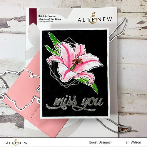 Simon Says Stamp! Altenew BUILD A FLOWER QUEEN OF THE LILIES Clear Stamp and Die Set ALT6736*
