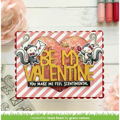 Simon Says Stamp! Lawn Fawn GIANT BE MY VALENTINE Die Cut lf2735