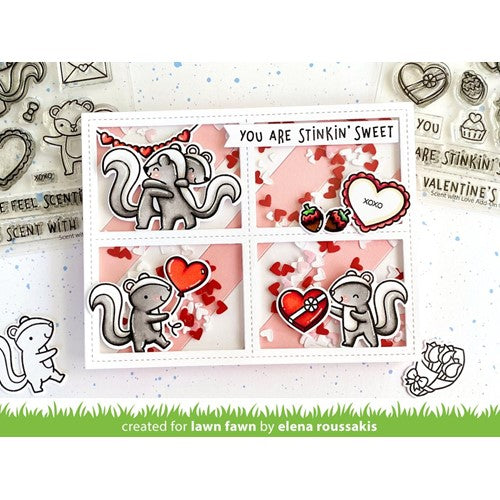 Simon Says Stamp! Lawn Fawn SET SCENT WITH LOVE Clear Stamps and Dies lfswl