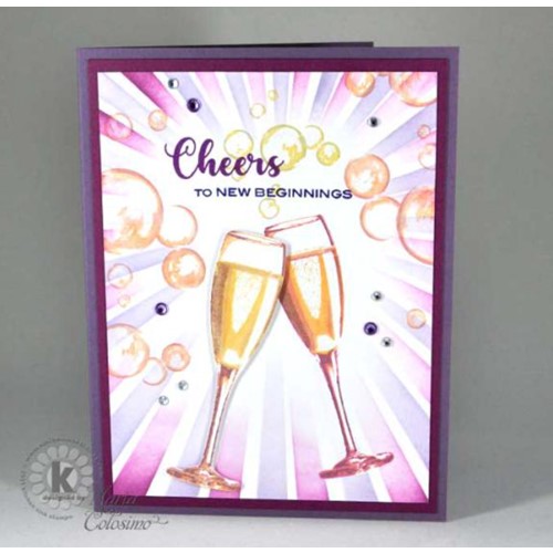 Simon Says Stamp! Kitchen Sink Stamps CHAMPAGNE CHEER kss105