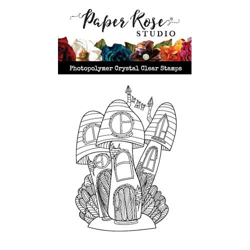 Simon Says Stamp! Paper Rose MUSHROOM HOUSE 3 Clear Stamp 24622*