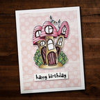 Simon Says Stamp! Paper Rose MUSHROOM HOUSE 3 Clear Stamp 24622*