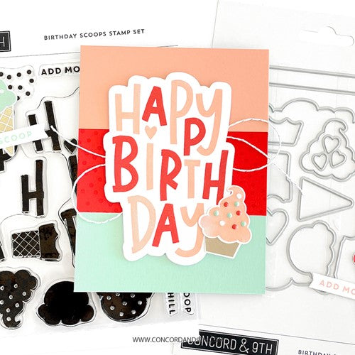 Simon Says Stamp! Concord & 9th BIRTHDAY SCOOPS Dies 11251