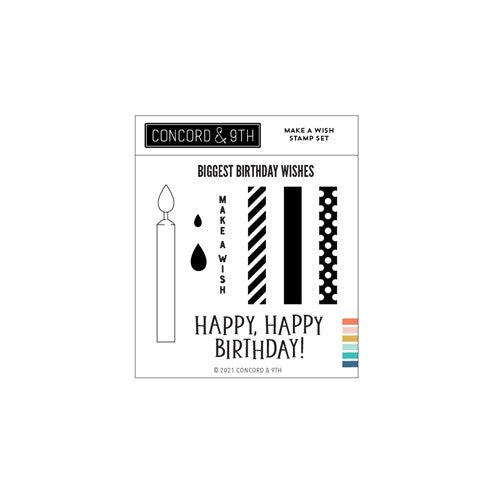Simon Says Stamp! Concord & 9th MAKE A WISH Clear Stamps 11260