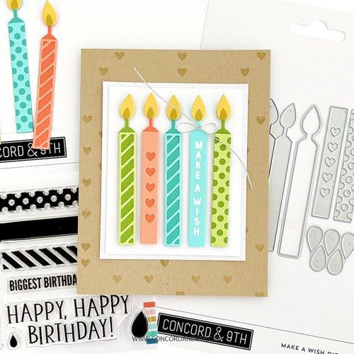 Simon Says Stamp! Concord & 9th MAKE A WISH Clear Stamps 11260