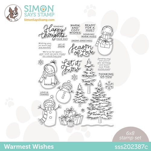 Simon Says Stamp! Simon Says Clear Stamps WARMEST WISHES sss202387c