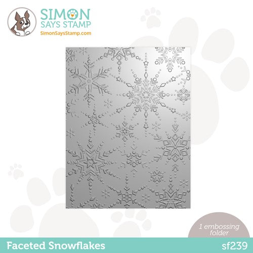 Simon Says Stamp! Simon Says Stamp Embossing Folder FACETED SNOWFLAKES sf239