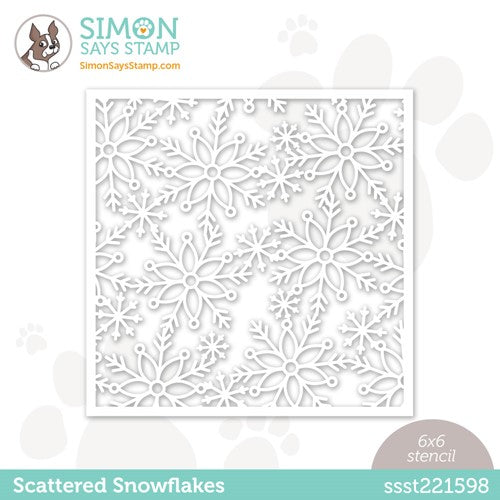 Simon Says Stamp! Simon Says Stamp Stencil SCATTERED SNOWFLAKES ssst221598