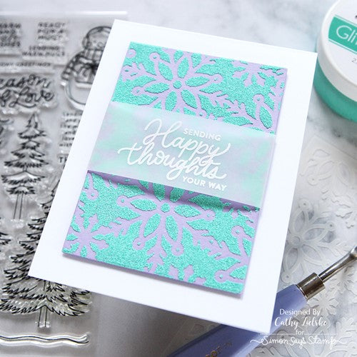 Simon Says Stamp! Simon Says Stamp Stencil SCATTERED SNOWFLAKES ssst221598 | color-code:ALT0