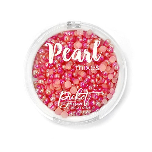 Simon Says Stamp! Picket Fence Studios BRIGHT PINK AND CORAL Gradient Flatback Pearls pm100