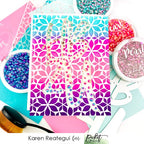 Simon Says Stamp! Picket Fence Studios LOTS OF BLOSSOMS Stencil sc286